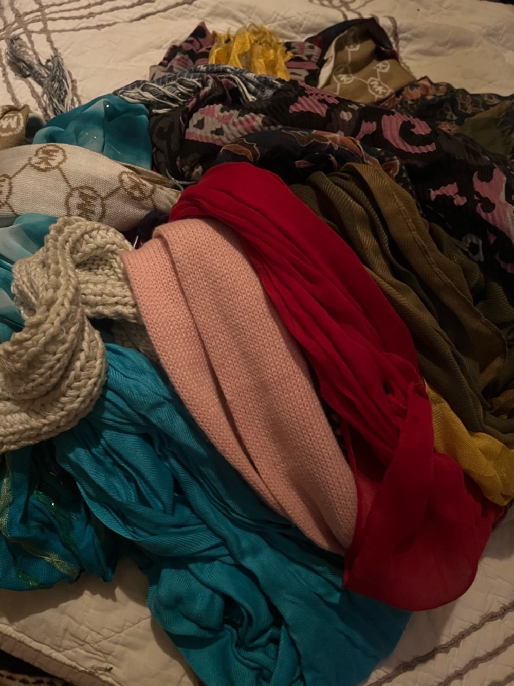 Michael Kors Women's Scarves & Wraps - Teal, Pink, Red, Cream